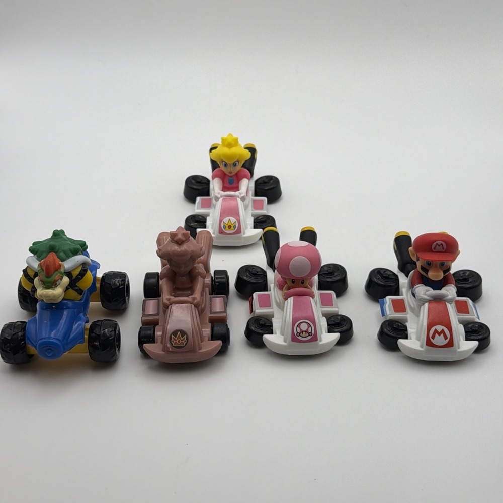 Mario Kart Deluxe 2024 McDonald's Happy Meal Lot of 5 Cars